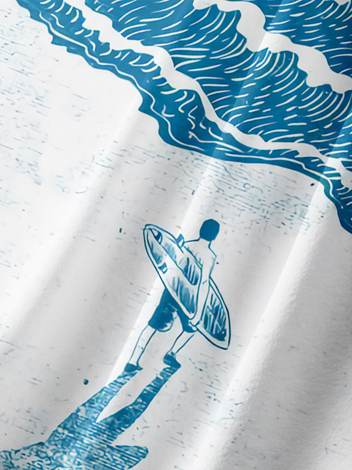 Ocean Surf Chest Pocket Short Sleeve Hawaiian Shirt