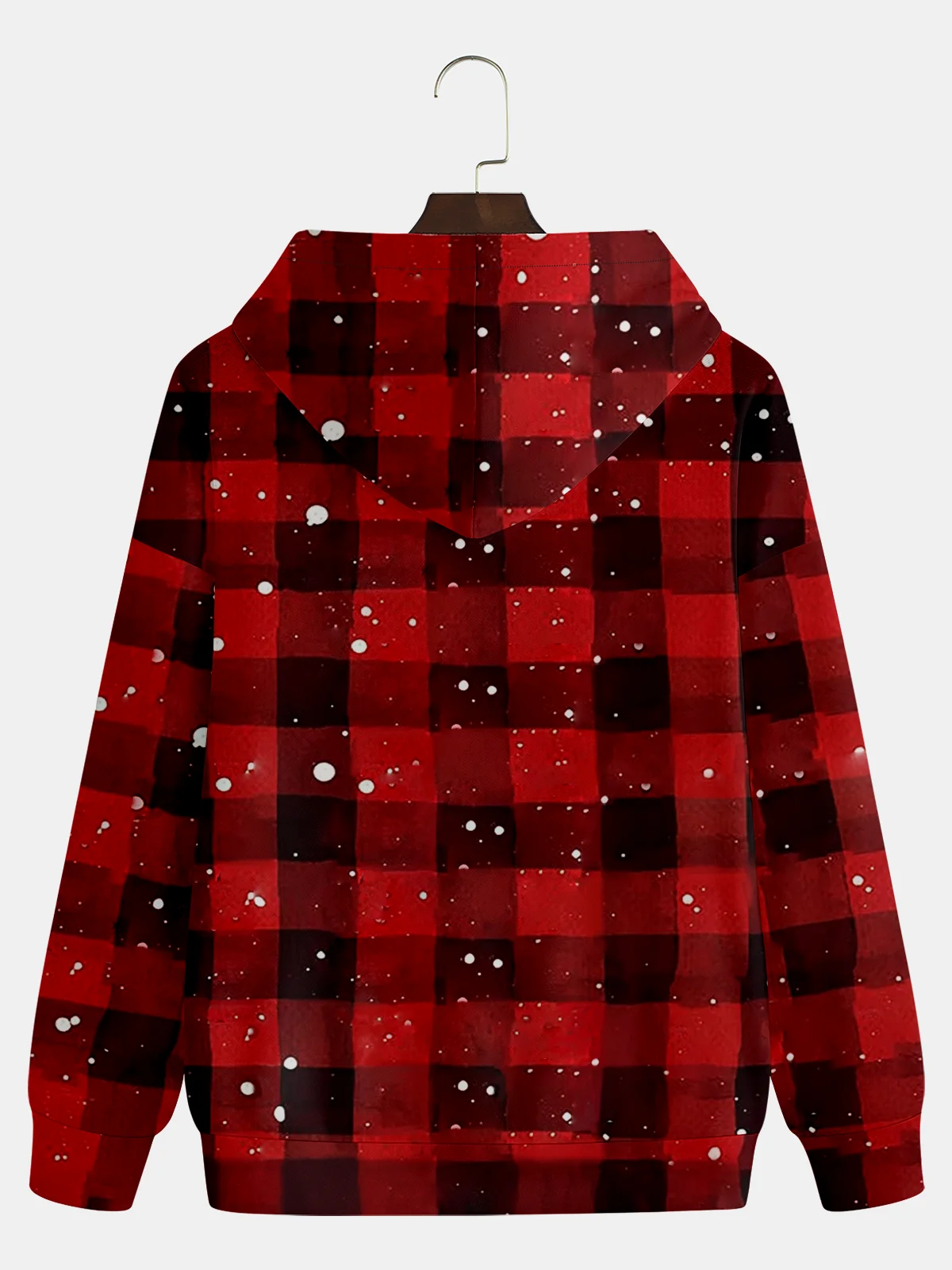 Ugly Plaid Santa Claus Hoodie Sweatshirt