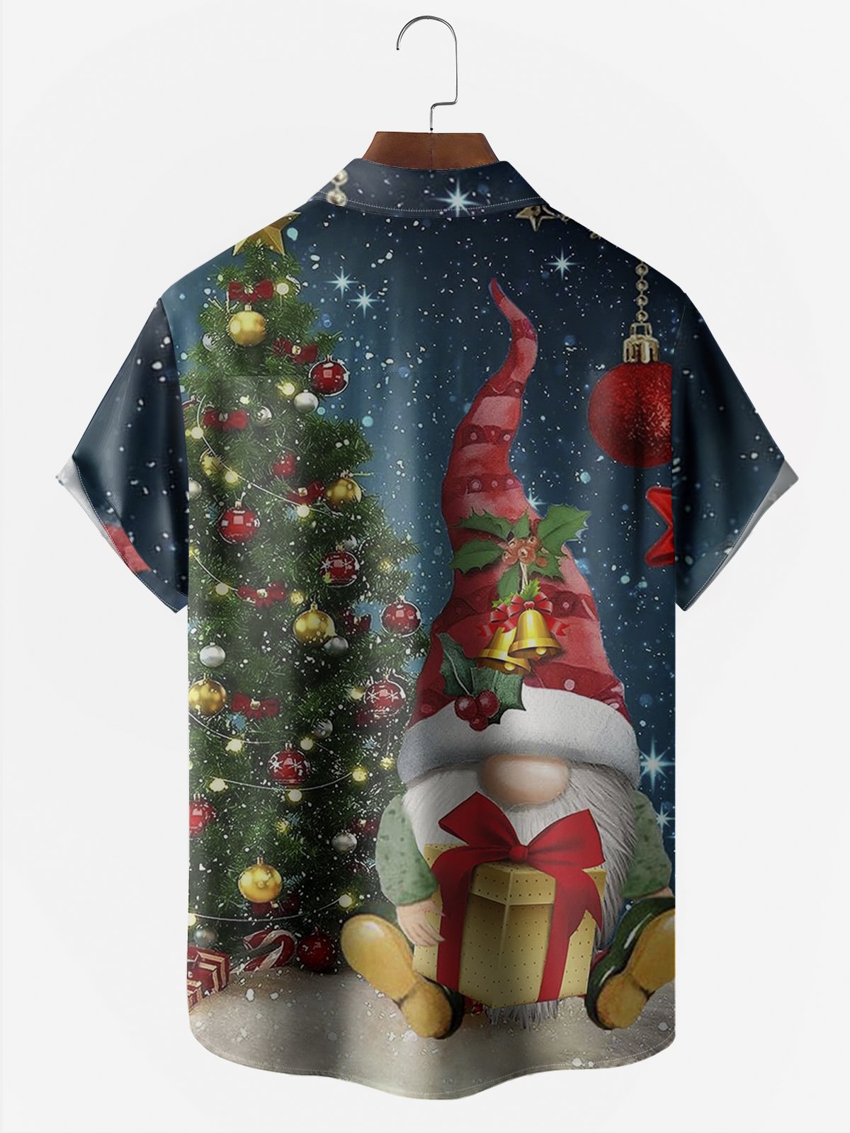 Christmas Gnomes Short Sleeve Camp Shirt