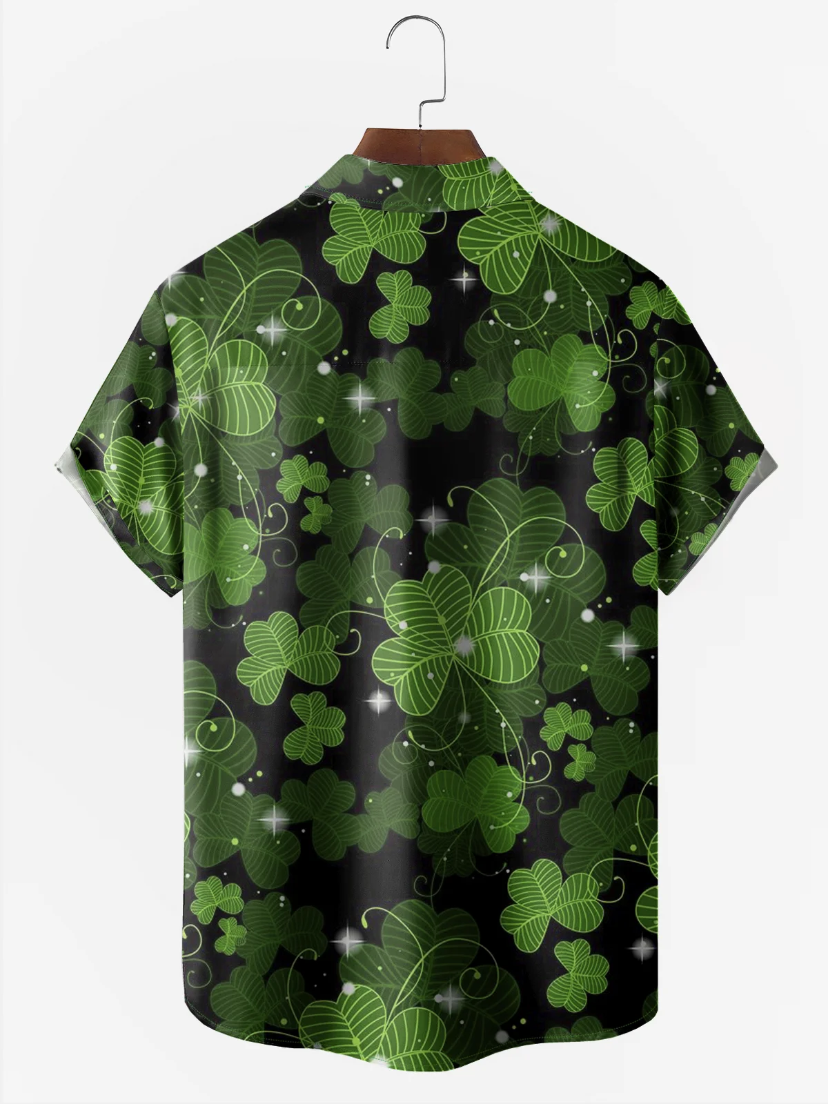 St. Patrick's Day Chest Pocket Short Sleeve Casual Shirt
