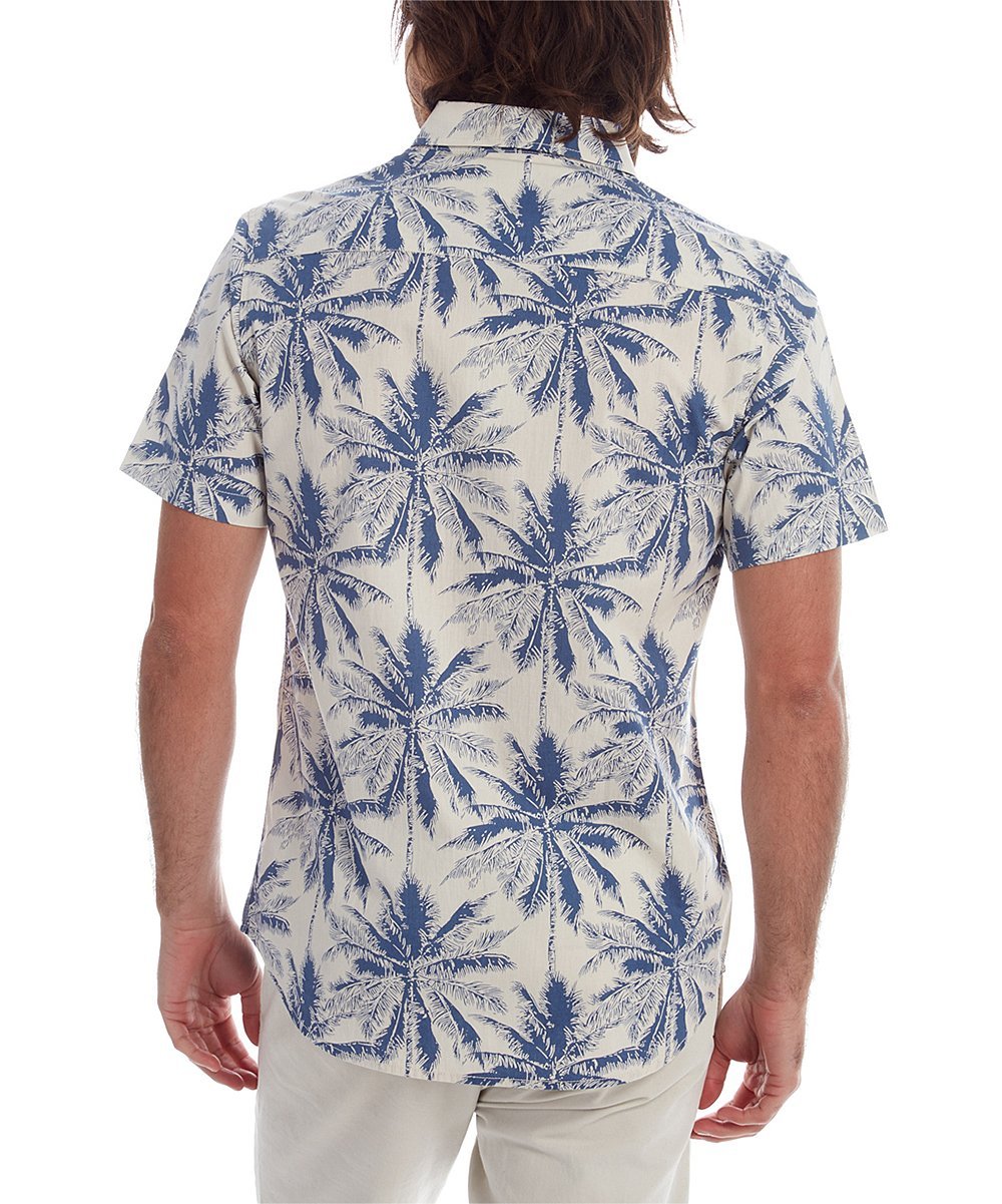 Tropical Floral Print Short Sleeve Resort Shirt