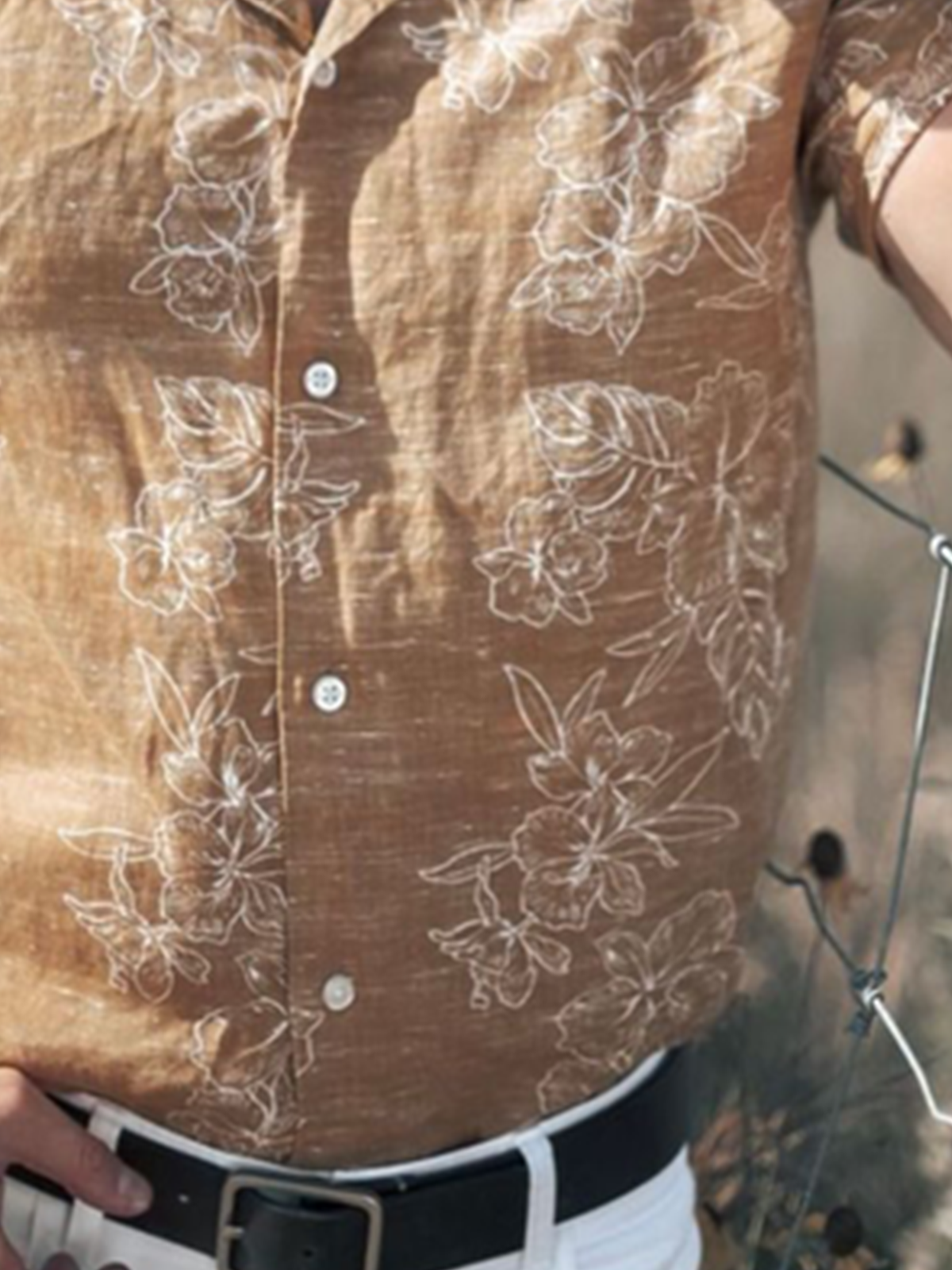 Tropical Floral Print Short Sleeve Aloha Shirt