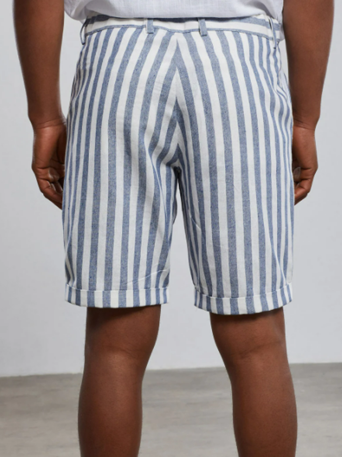 Striped Casual Bermuda Shorts