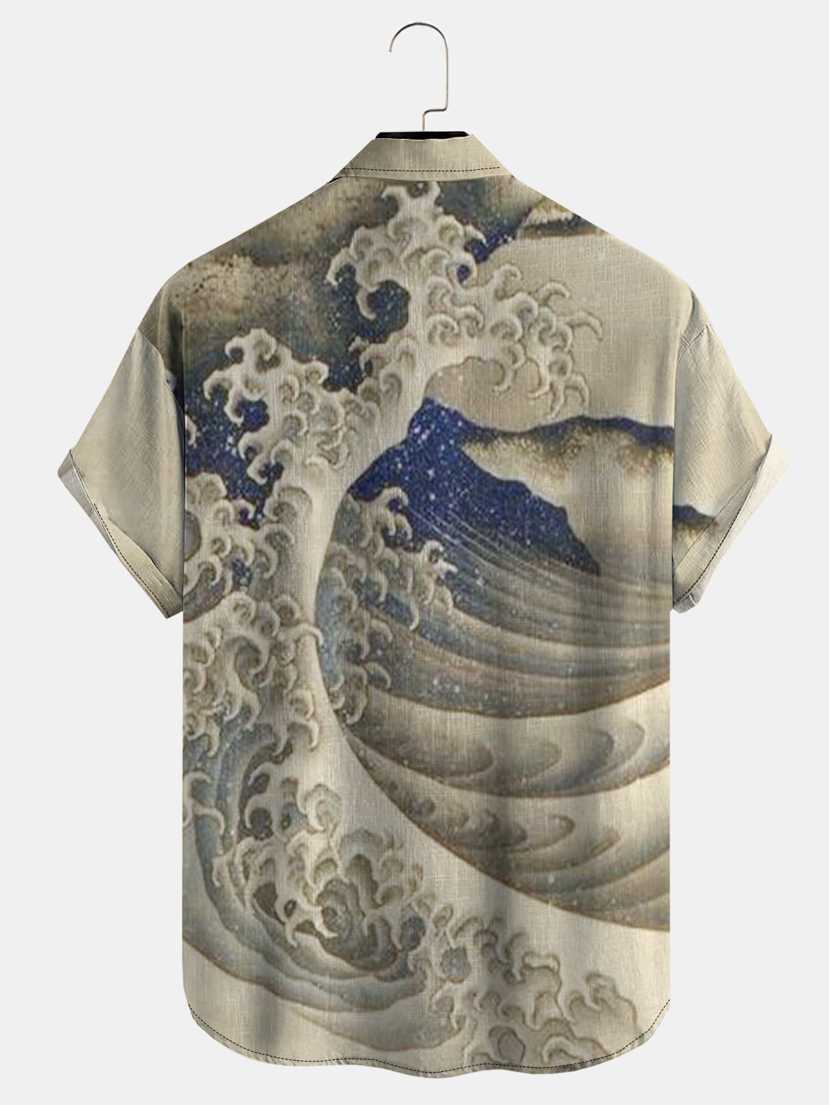 Retro Ukiyoe Wave Casual Shirt