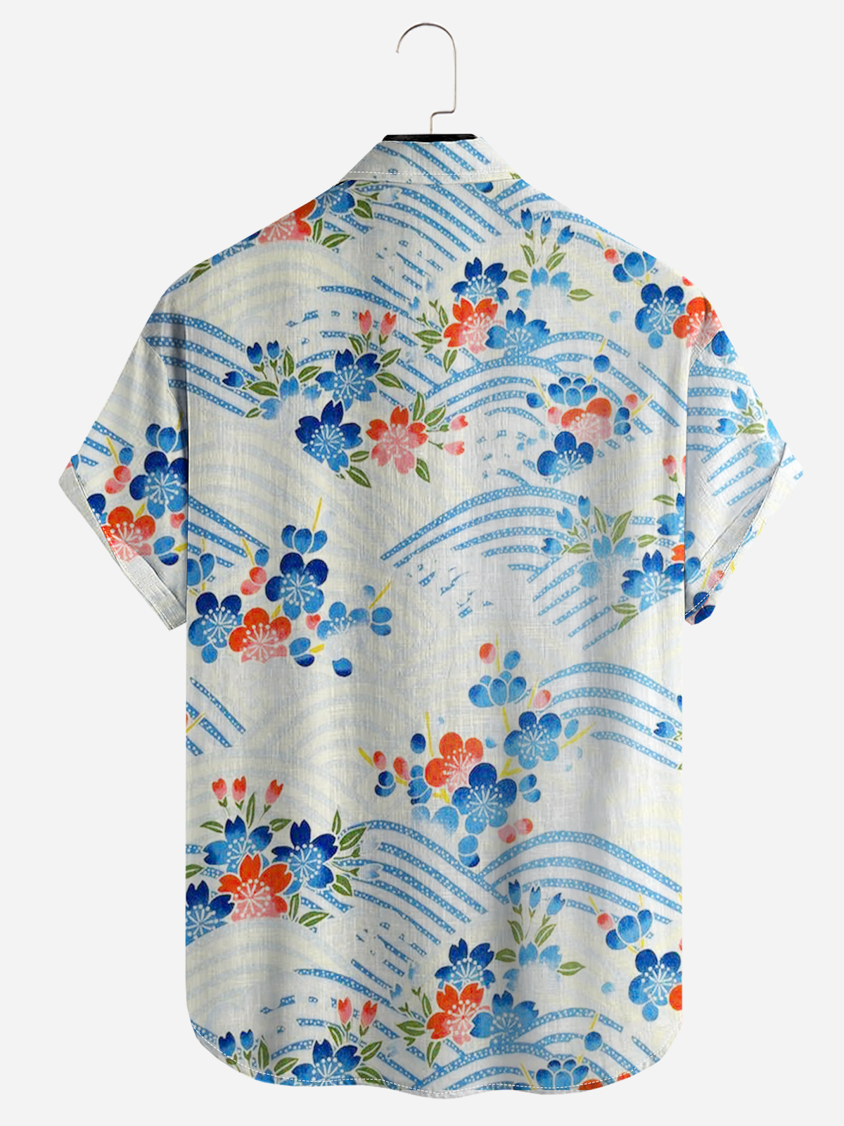 Japanese Cherry Blossoms Short Sleeve Hawaiian Shirt