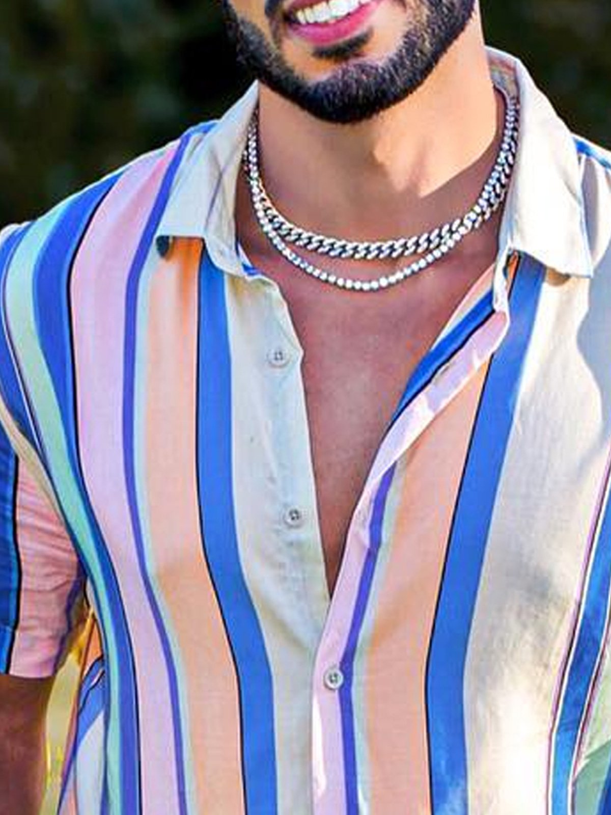 Stripes Short Sleeve Resort Shirt