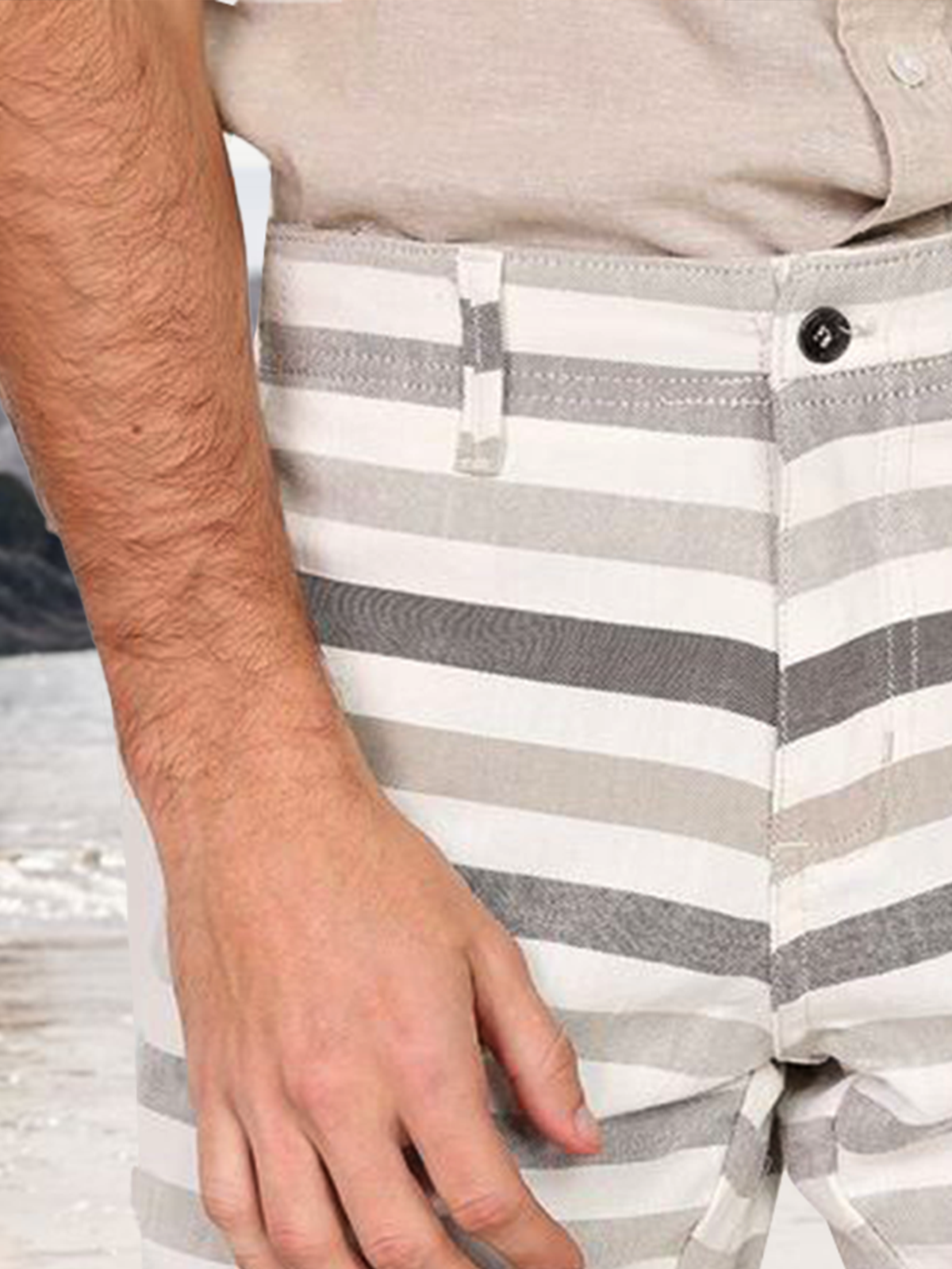 Stripe Casual Bermuda Shorts