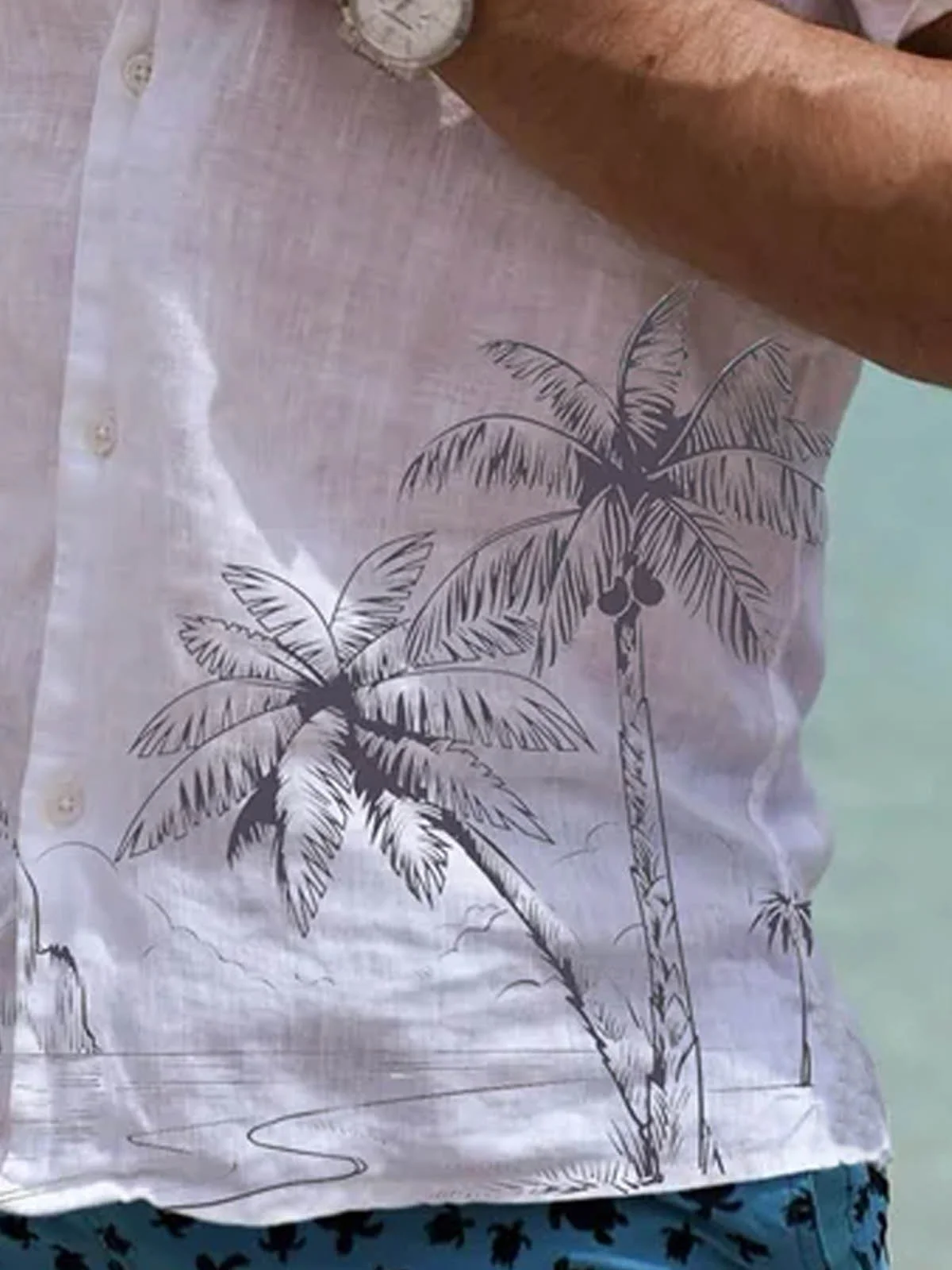 Coconut Tree Short Sleeve Resort Shirt