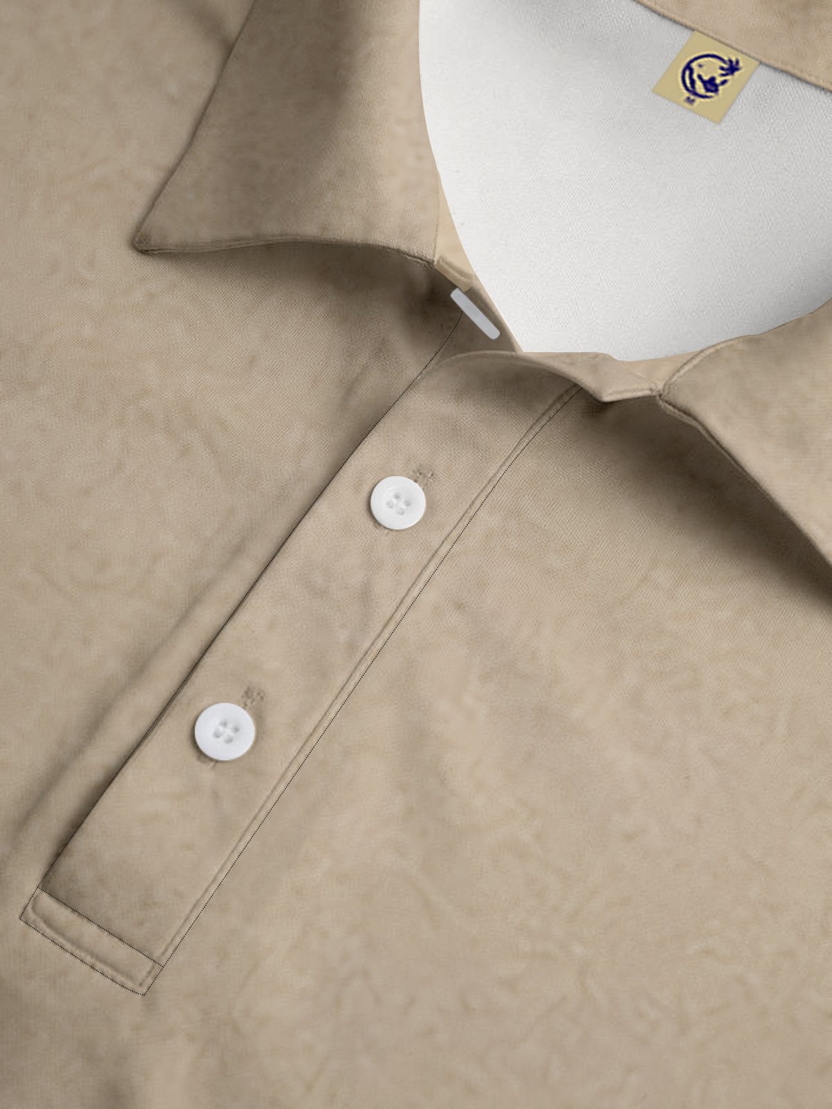 Ukiyo-e Wave Button Short Sleeve Polo Shirt