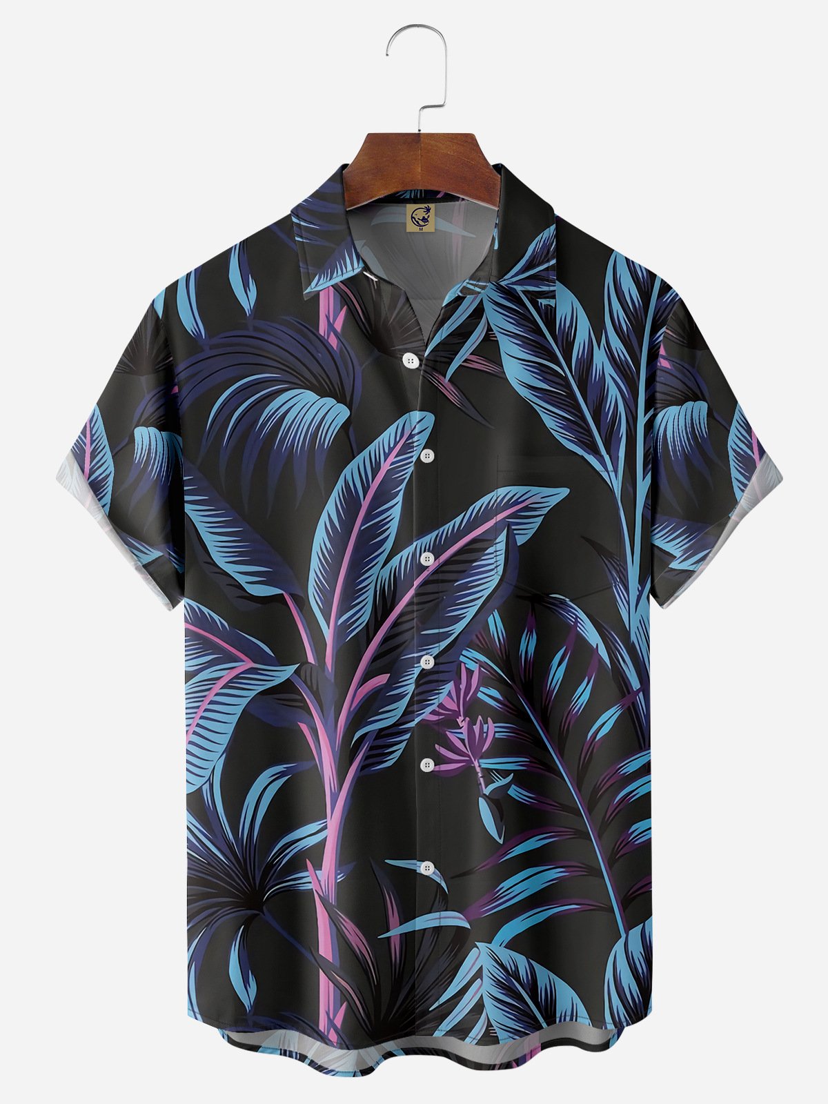 Plants Chest Pocket Short Sleeve Hawaiian Shirt