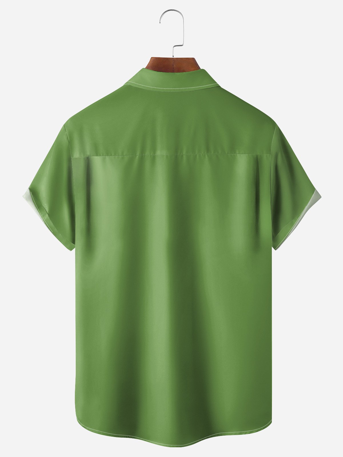 Gnome Chest Pocket Short Sleeve Bowling Shirt
