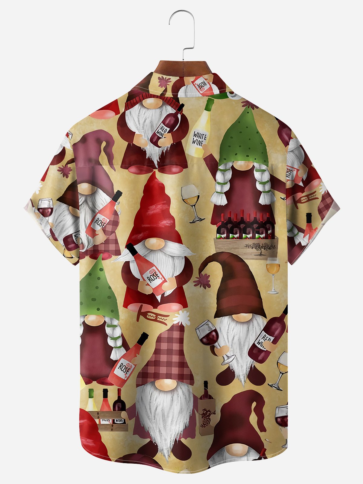 Gnomes Chest Pocket Short Sleeve Casual Shirt