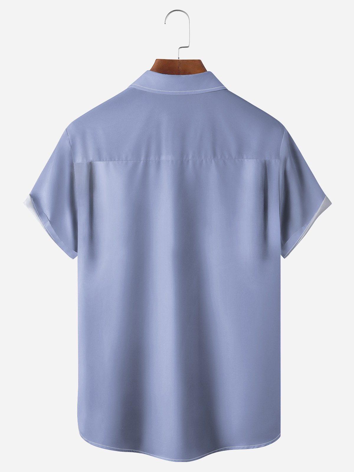 Palm Tree Chest Pocket Short Sleeve Bowling Shirt