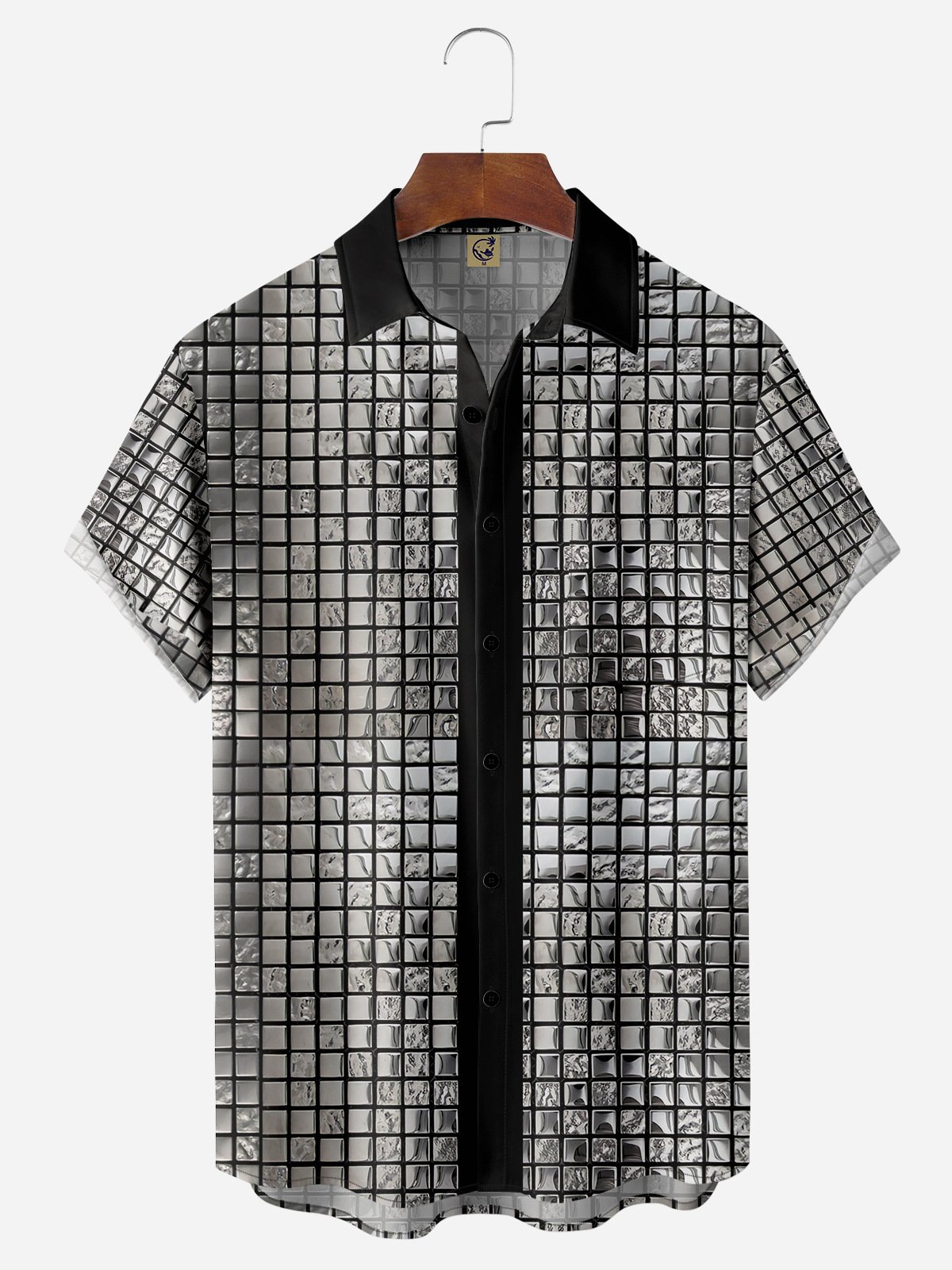 Vintage Flash Chest Pocket Short Sleeve Disco Shirt