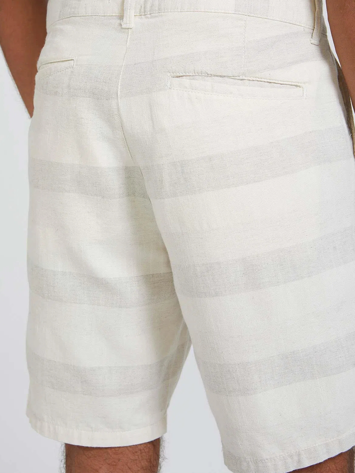 Striped Casual Bermuda Shorts