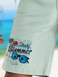 Botanical Floral Vacation Bermuda Shorts