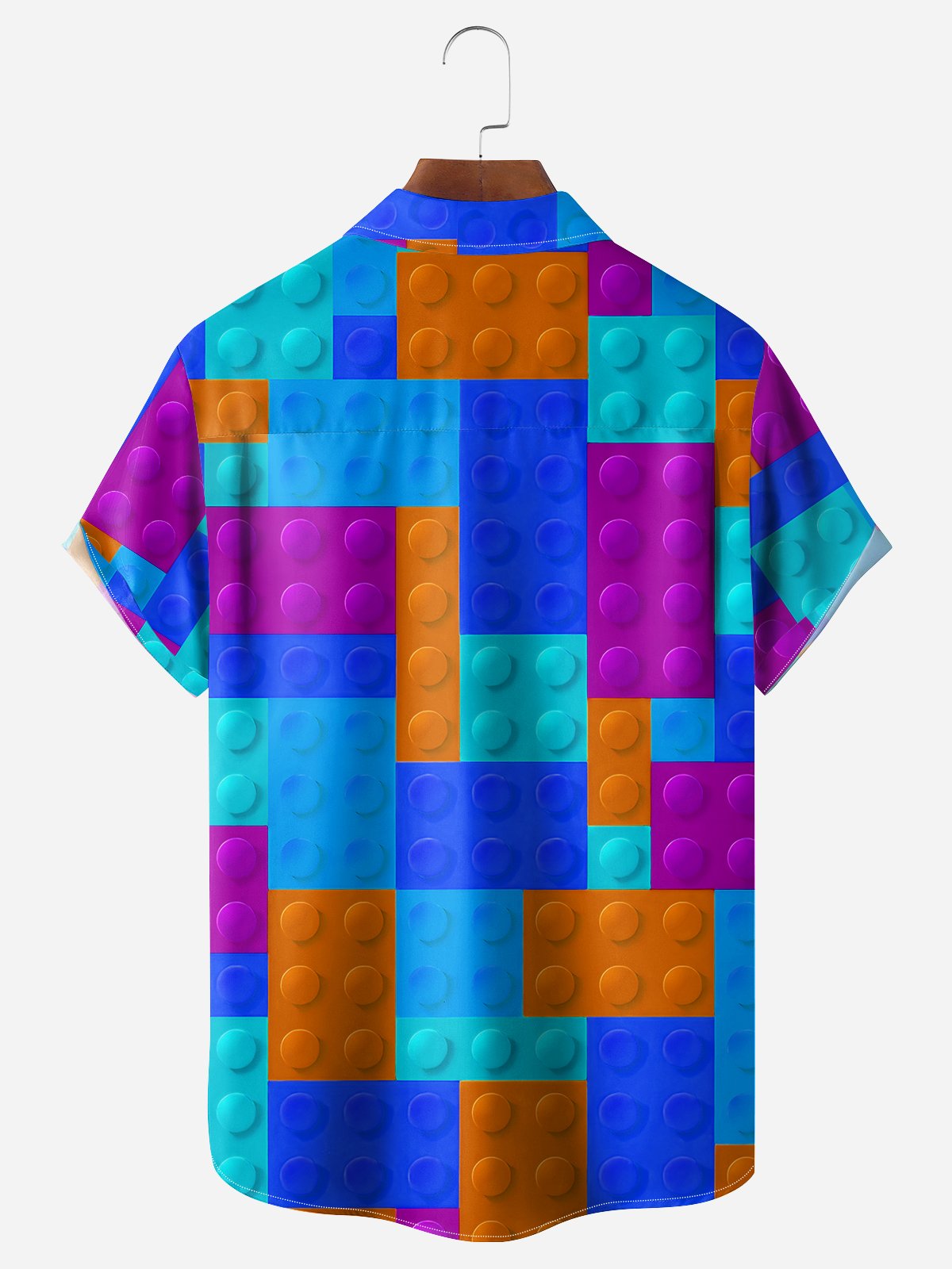 Minifigures Chest Pocket Short Sleeve Casual Shirt