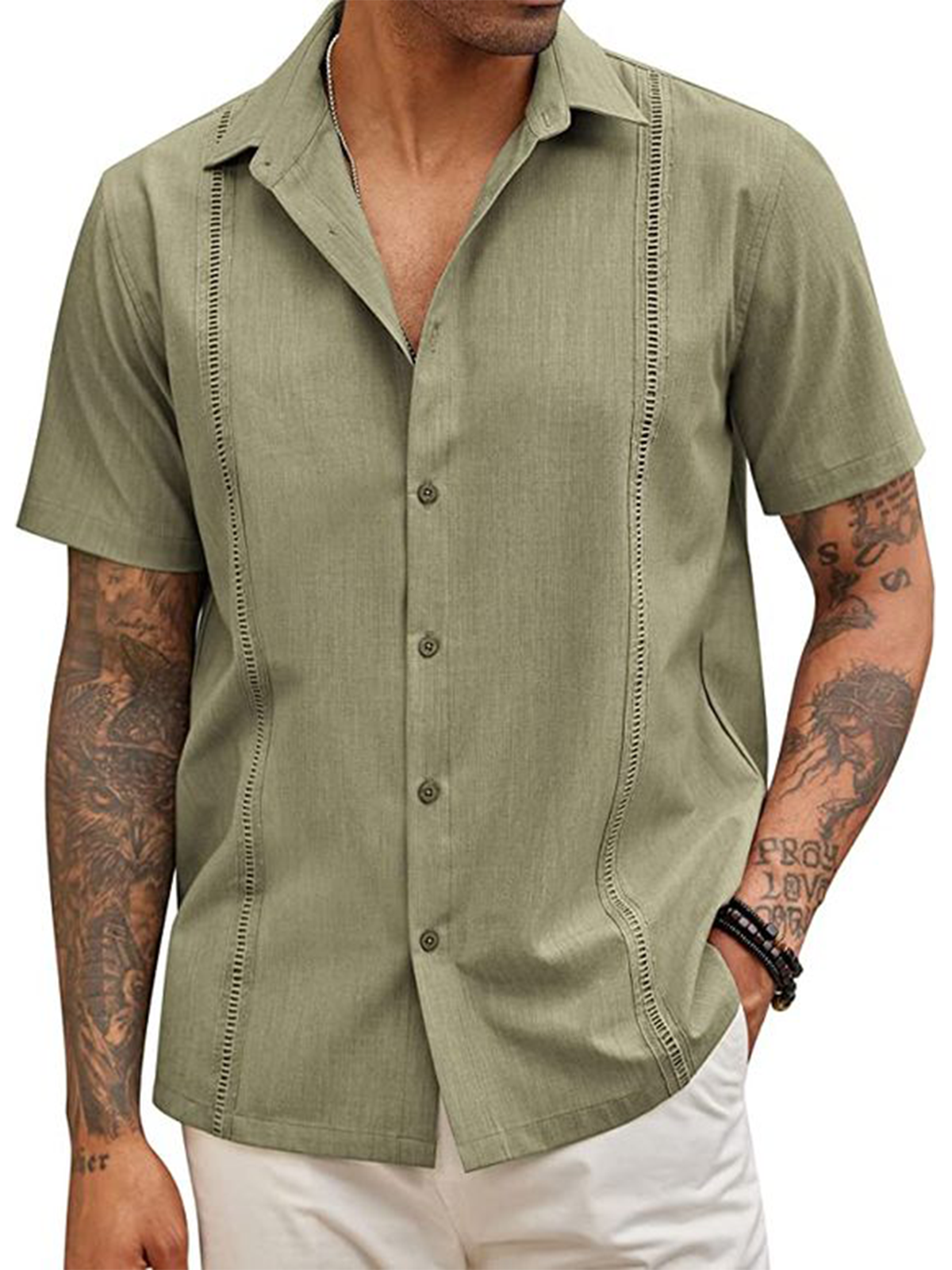 Hardaddy® Cotton Ribbon Guayabera Shirt