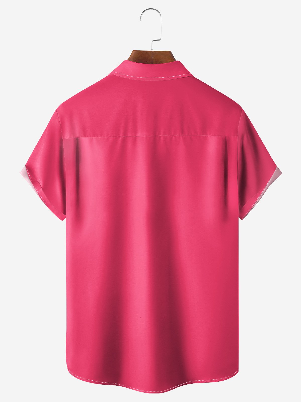 Flamingo Chest Pocket Short Sleeve Bowling Shirt