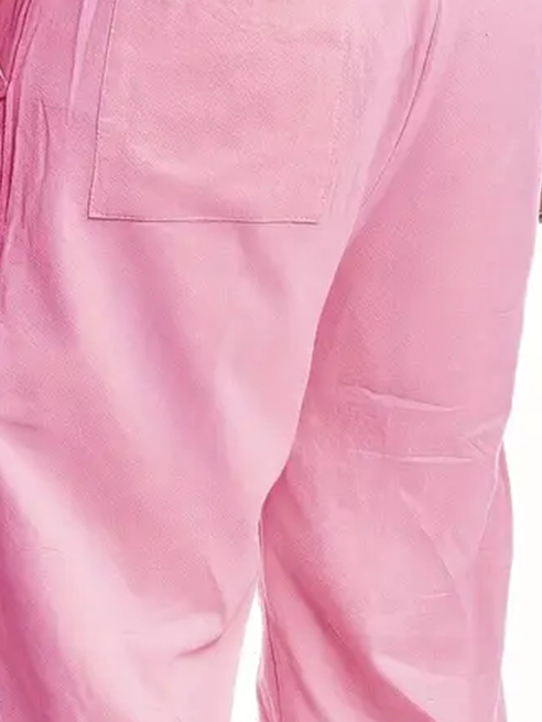 Cotton Plain Casual Cropped Pants