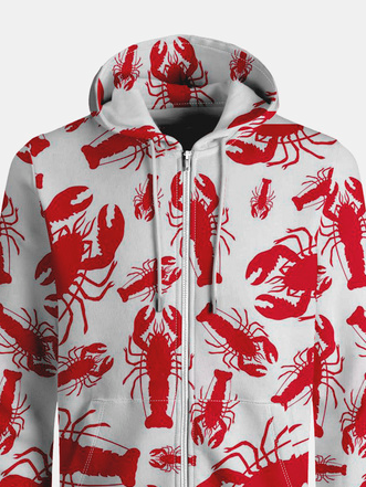Lobster Zip-up Hoodie Sweatshirt