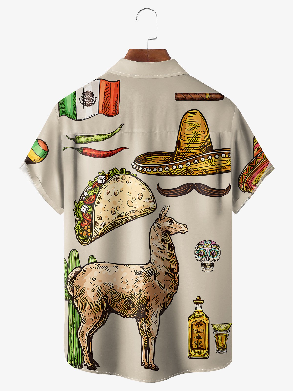 Mexican Culture Chest Pocket Short Sleeve Shirt