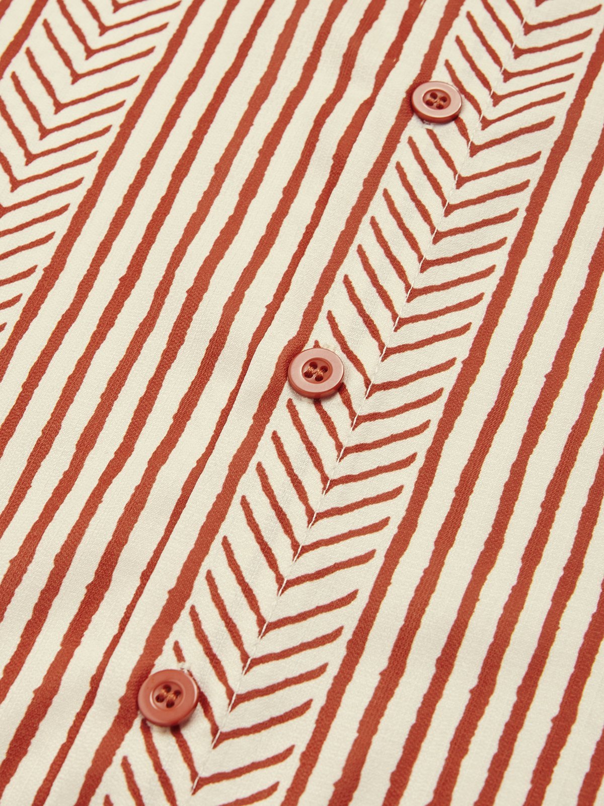 Big Size Retro Striped Chest Pocket Short Sleeve Shirt