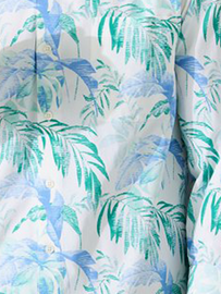 Hawaiian Floral Chest Pocket Long Sleeve Casual Shirt