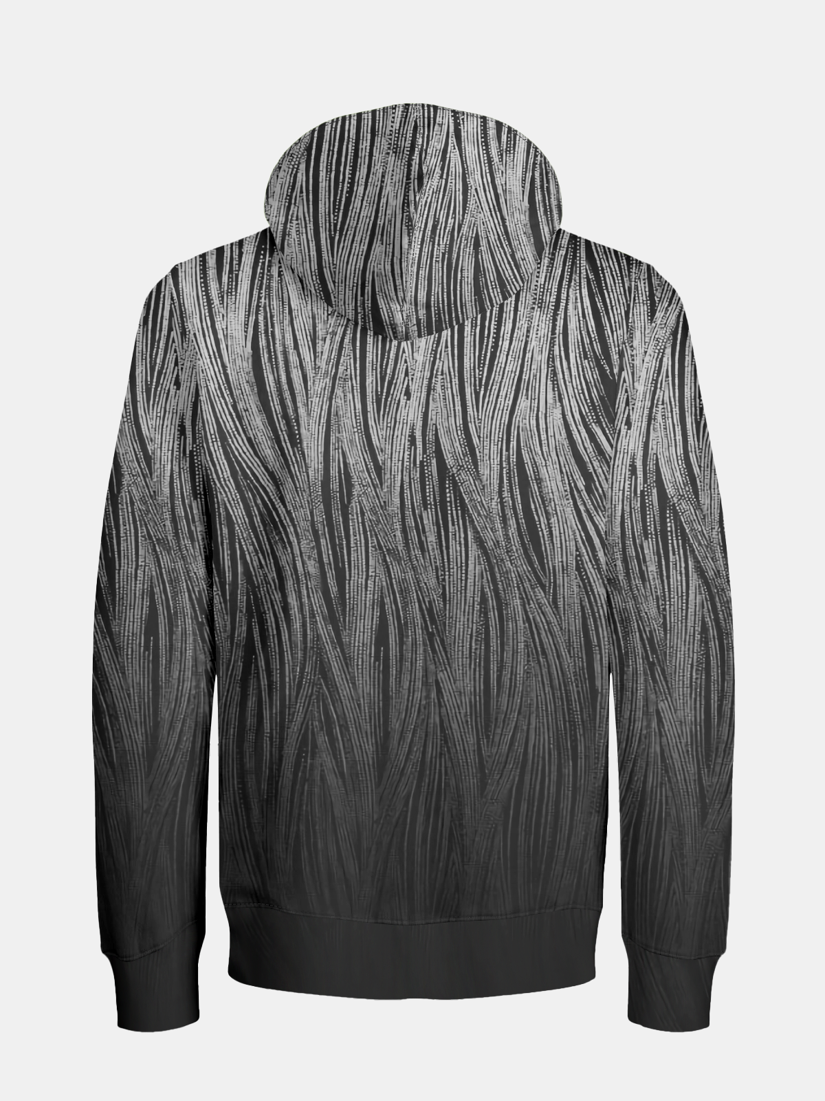 Gradient Pattern Striped Zip-up Hoodie Sweatshirt
