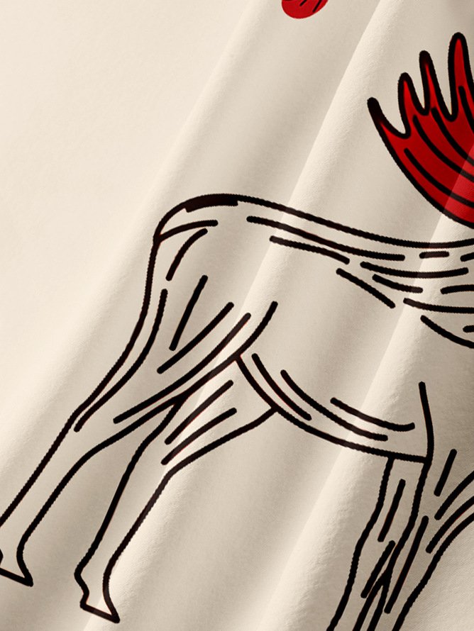 Big Size Canada Day Chest Pocket Short Sleeve Shirt