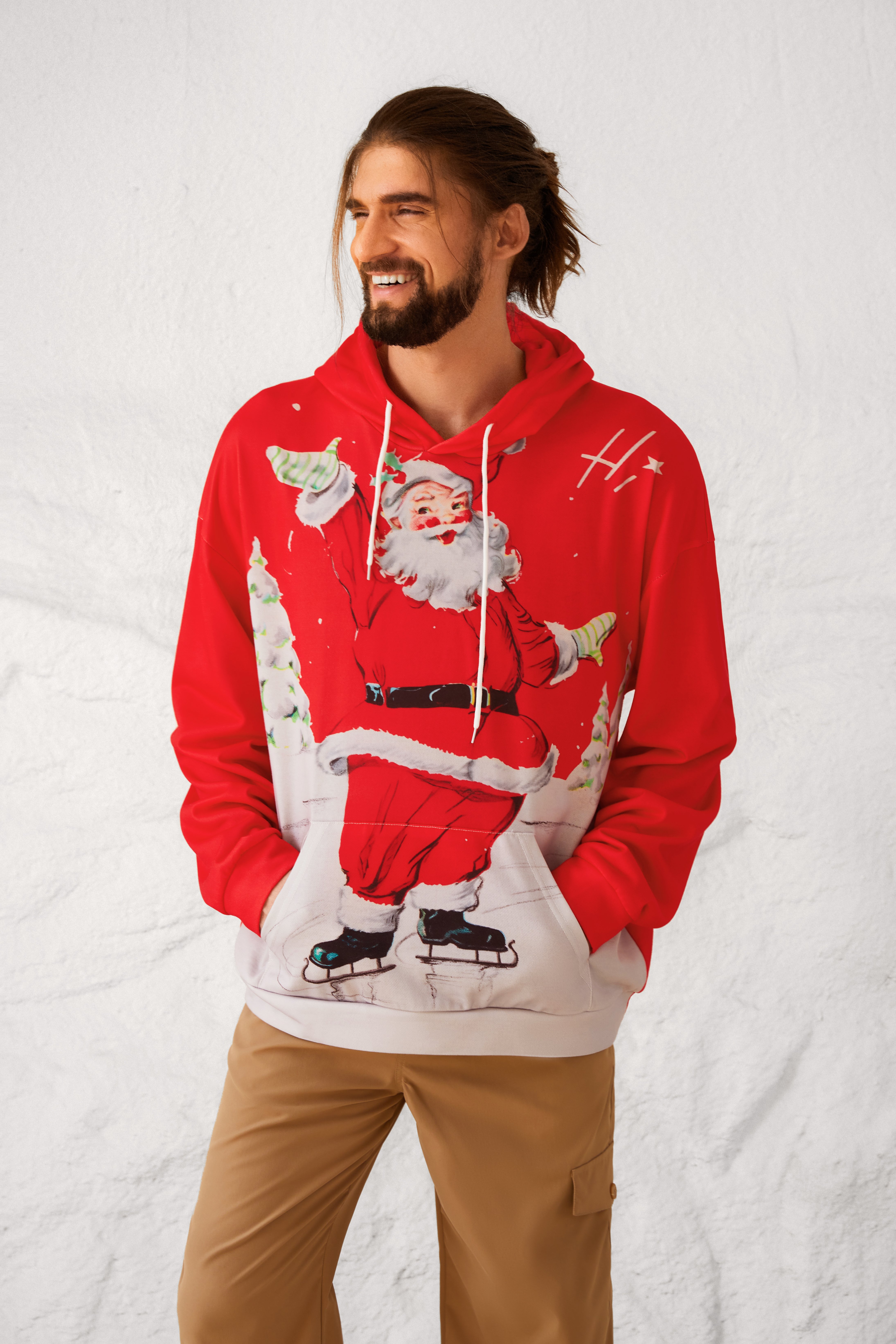 Men's Christmas Graphic Print Hoodie