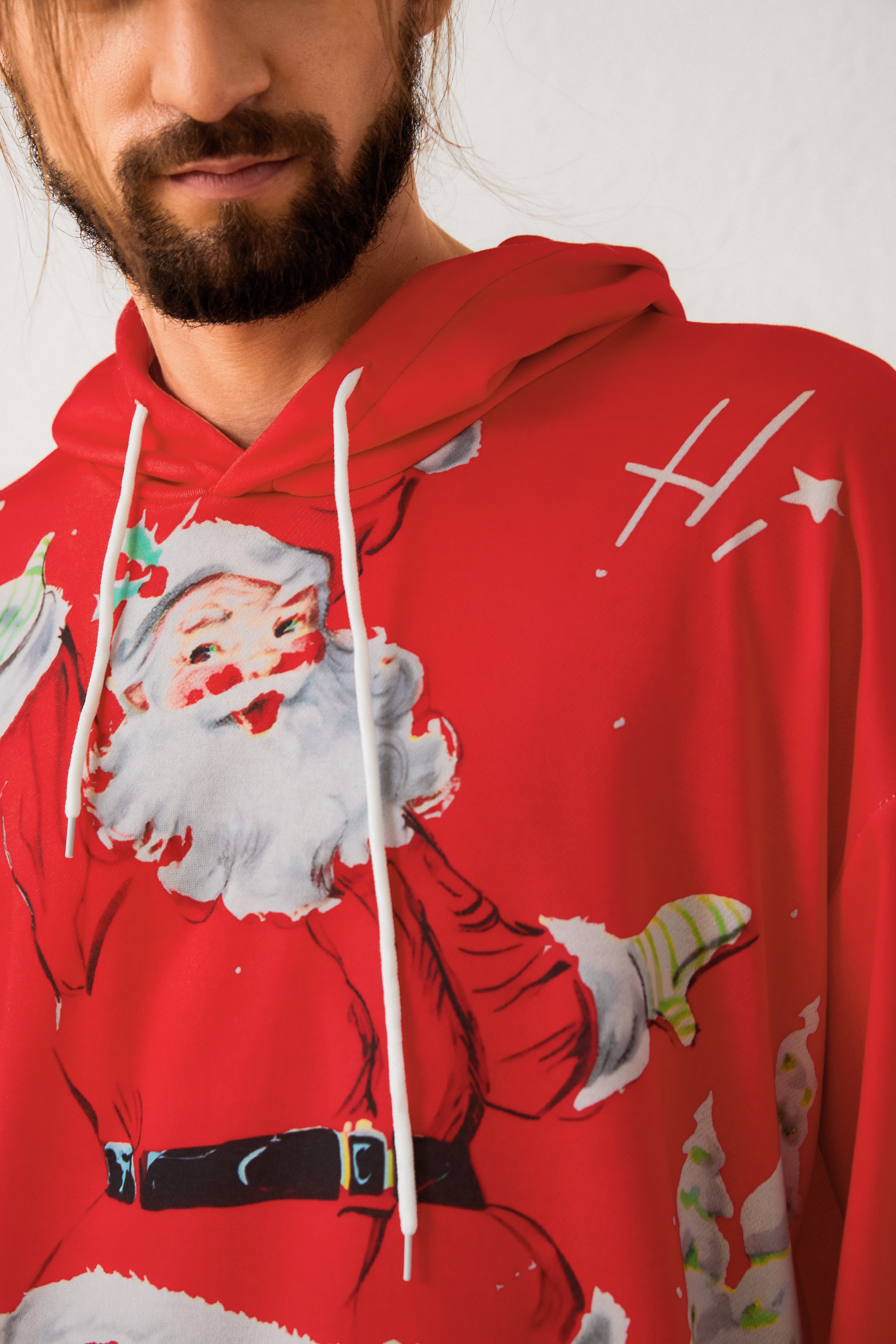 Men's Christmas Graphic Print Hoodie