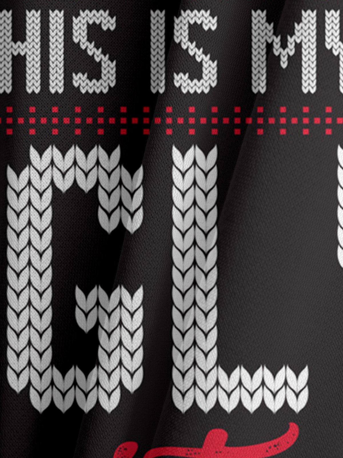 Christmas Text Letter Ugly Hoodie