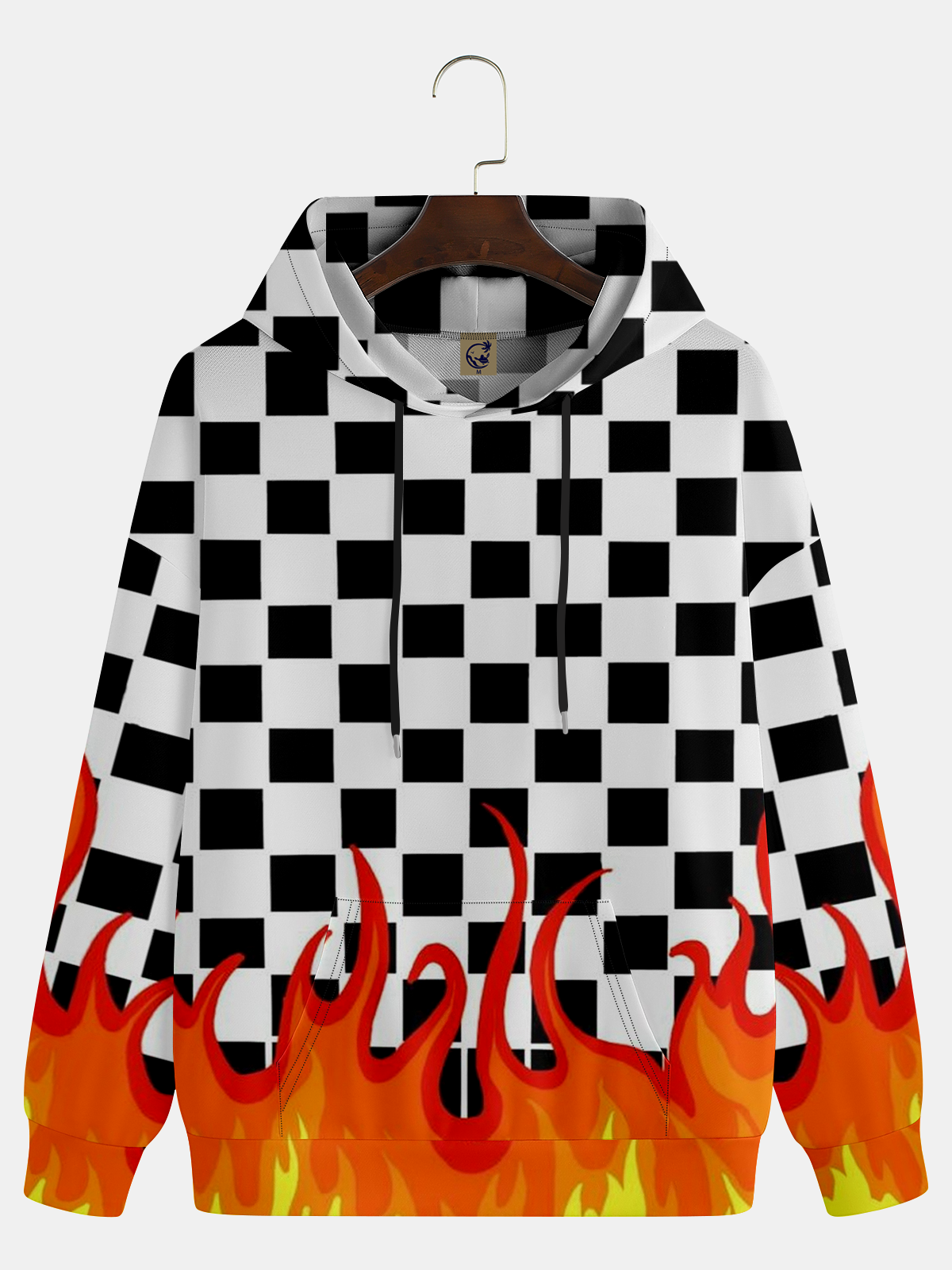 Geometric Flame Casual Hoodie