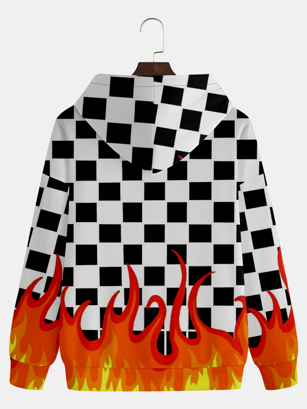 Geometric Flame Casual Hoodie
