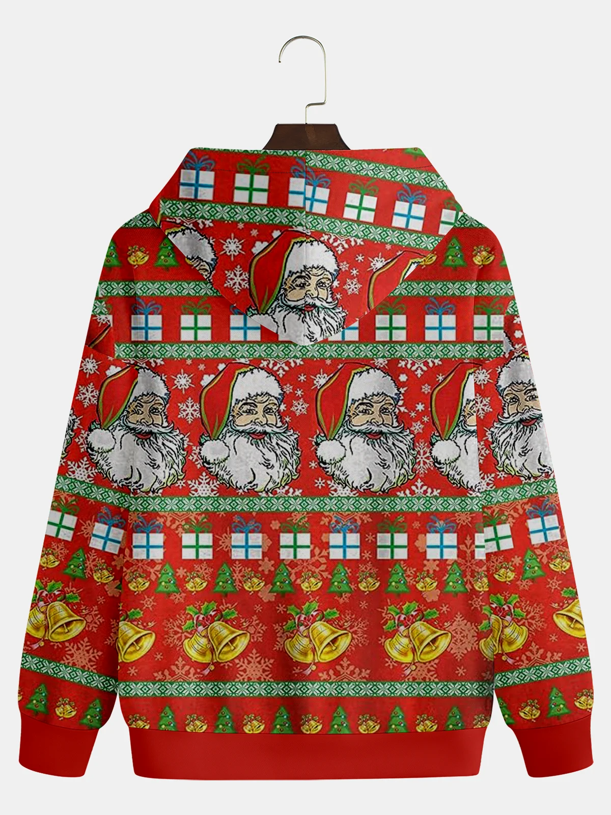 Santa Claus Fair Isle Casual Hoodie