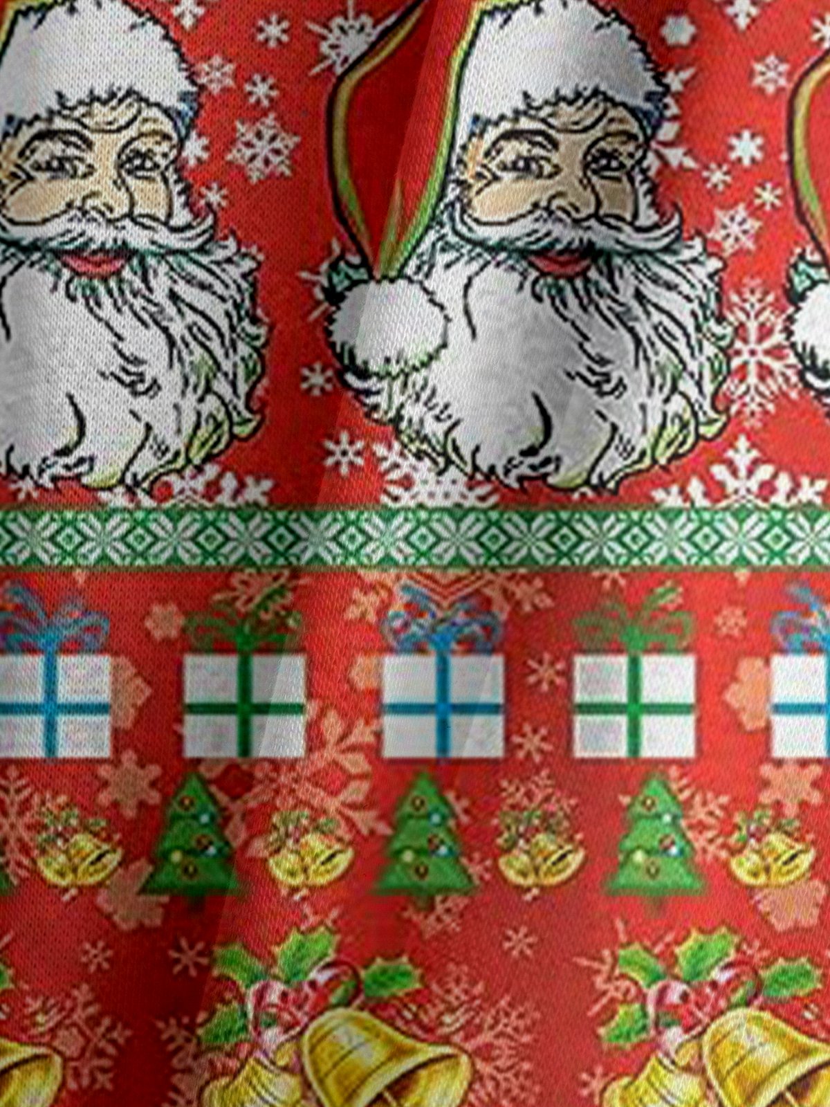 Santa Claus Fair Isle Casual Hoodie