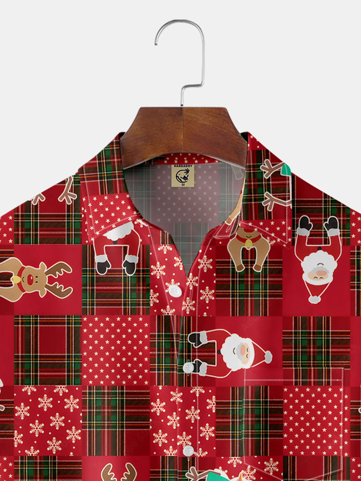 Merry Christmas Chest Pocket Short Sleeve Casual Shirt