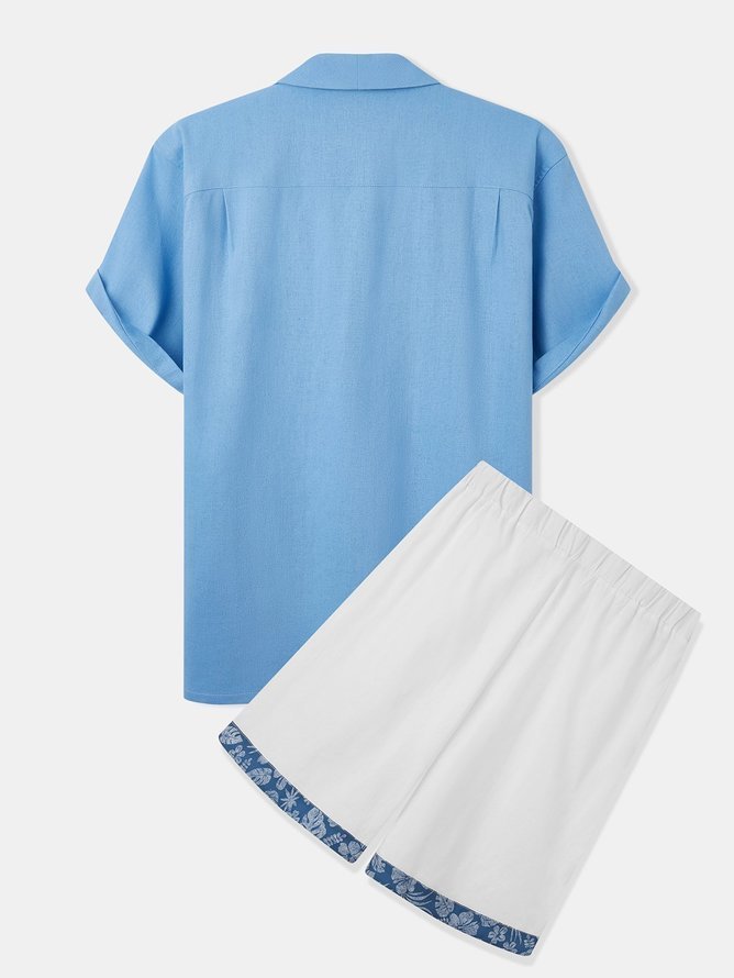 Tropical Cotton Bermuda Shorts