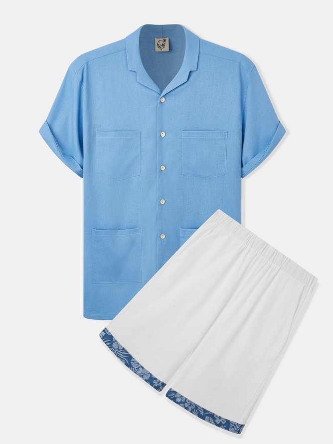 Tropical Cotton Bermuda Shorts