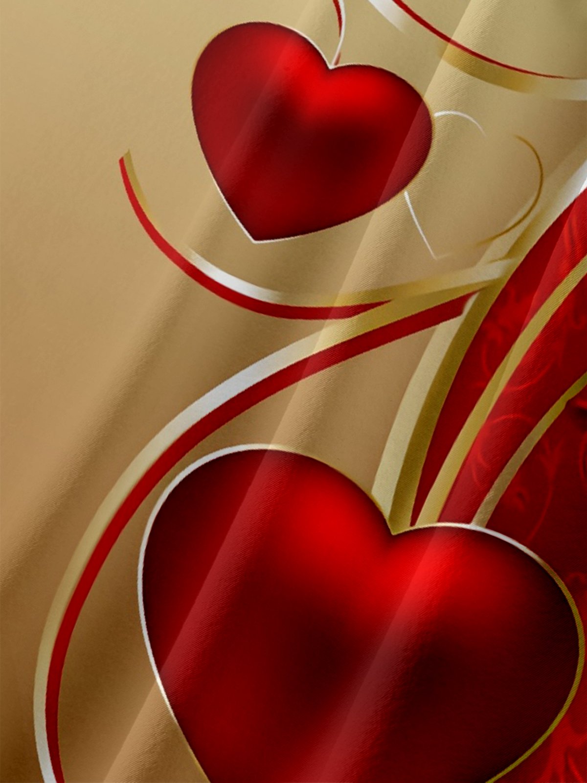 St Valentine‘s Day Heart Chest Pocket Short Sleeve Shirt