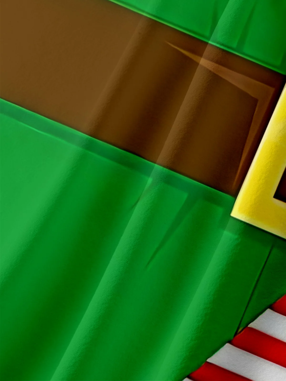 Chest Pocket Short Sleeve Ugly Christmas Shirt