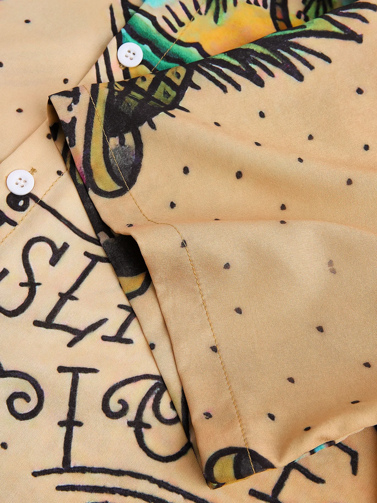 Mens Beach Print Casual Breathable Hawaiian Short Sleeve Shirt