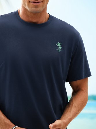 Ocean Coconut Tree Crewneck T-shirt