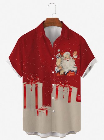 Shirt Collar Vacation Santa Claus Shirt