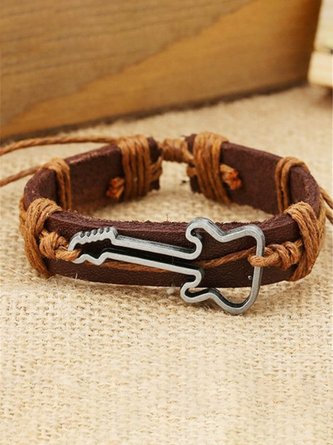 Men's Vacation Guitar Jewelry Accessories Leather Bracelet