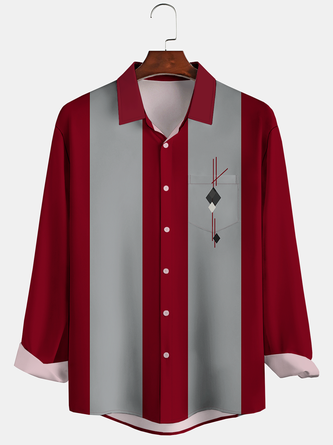 Striped Casual Spring Micro-Elasticity Household Loose Long sleeve Regular Shirt Collar shirts for Men