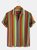 Striped Men's Floral Rayon Shirt