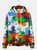 Multicolor Printed Hoodie Sweatshirt