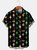 Holiday Casual Festival Elements Carnival Gradient Geometric Mask Pattern Hawaiian Style Printed Shirt Top